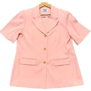 Alfred Dunner Pink Short Sleeve Blazer Women’s 12P.
